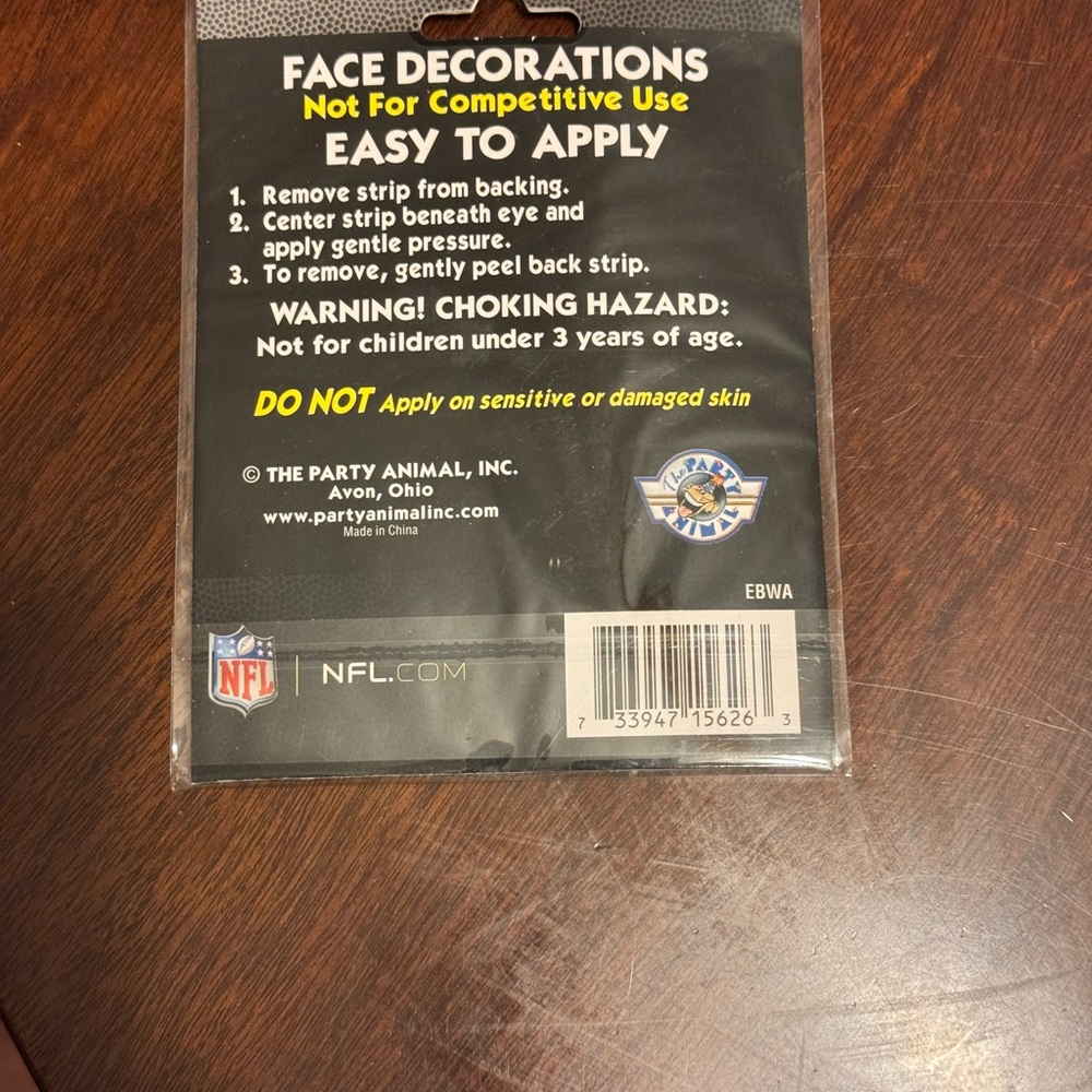 NFL Redskins Vinyl Face Decorations - Picture 4 of 4